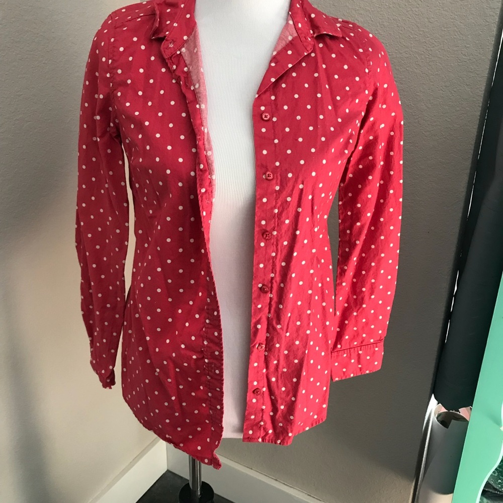 Lauren Conrad button down polka dot